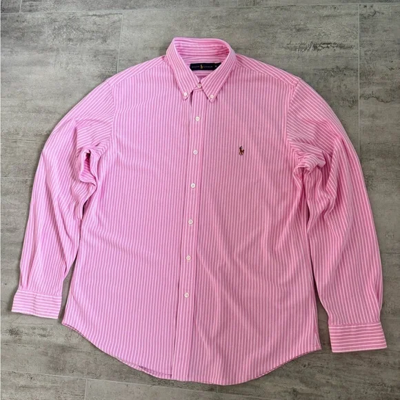 Ralph Lauren Men's Classic Fit Striped Stretch Oxford Shirt Size XL - Picture 9 of 17